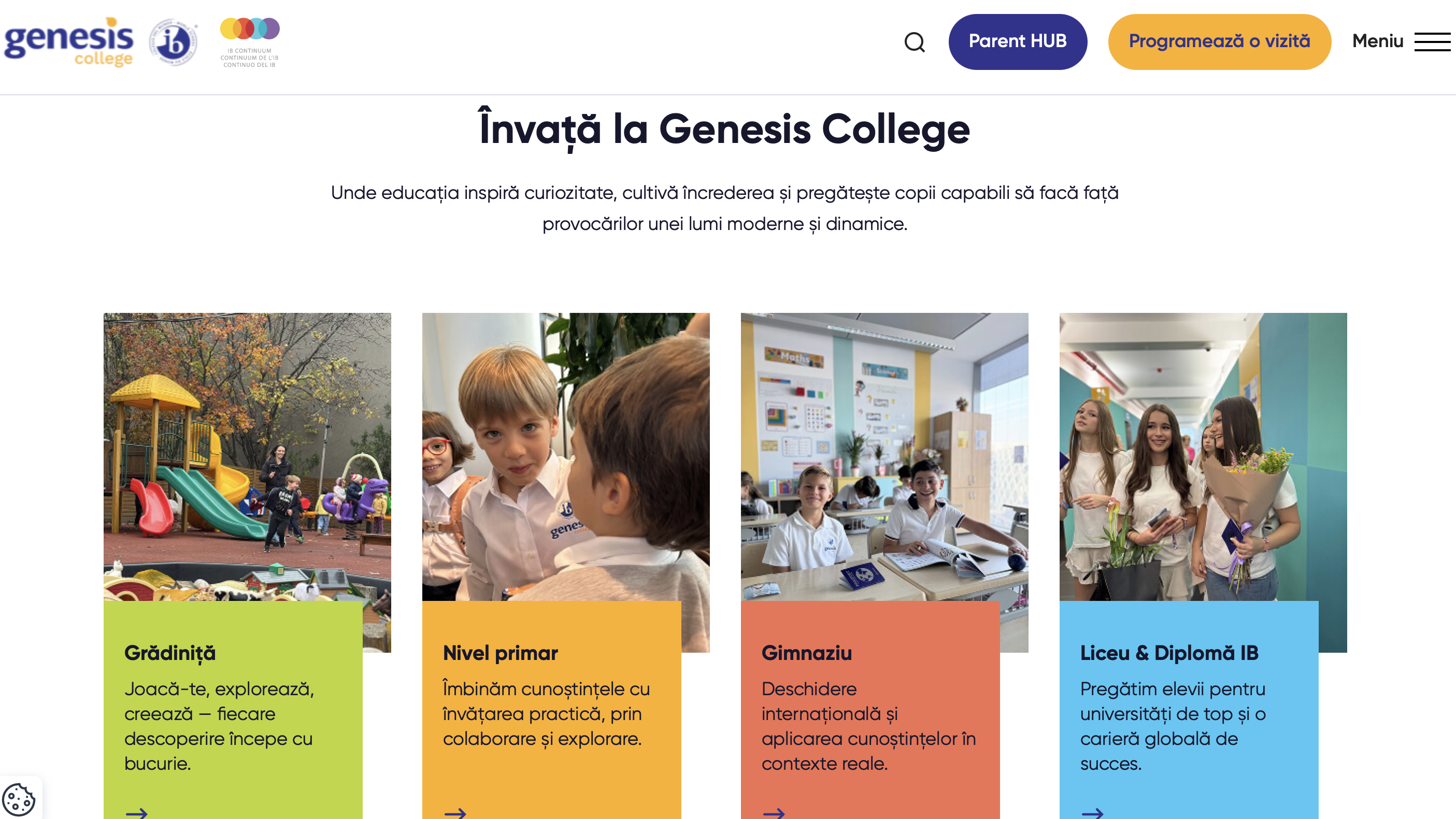Liceul Internațional Genesis — Website Redesign